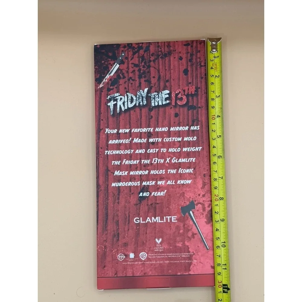 Glamlite Friday the 13th Jason Voorhees Mask Mirror Horror Collectible Boxed